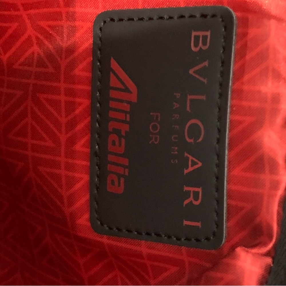 Bulgari Black Red Toiletry Bag